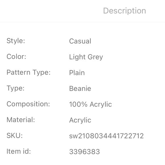 Light Gray Knit Beanie Hat - Picture 5 of 6